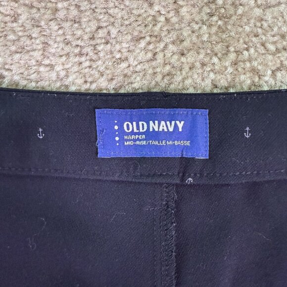 Old Navy Harper Black Anchor Mid Rise Straight Leg Capri Pants Size 8 32x25 E596 - Picture 4 of 14
